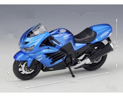 Miniatura Moto Kawasaki Ninja Zx 14r Azul Giro Maisto 1:18